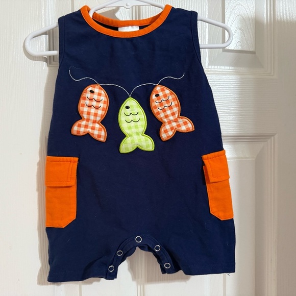 Boutique Fish Romper - Picture 3 of 6